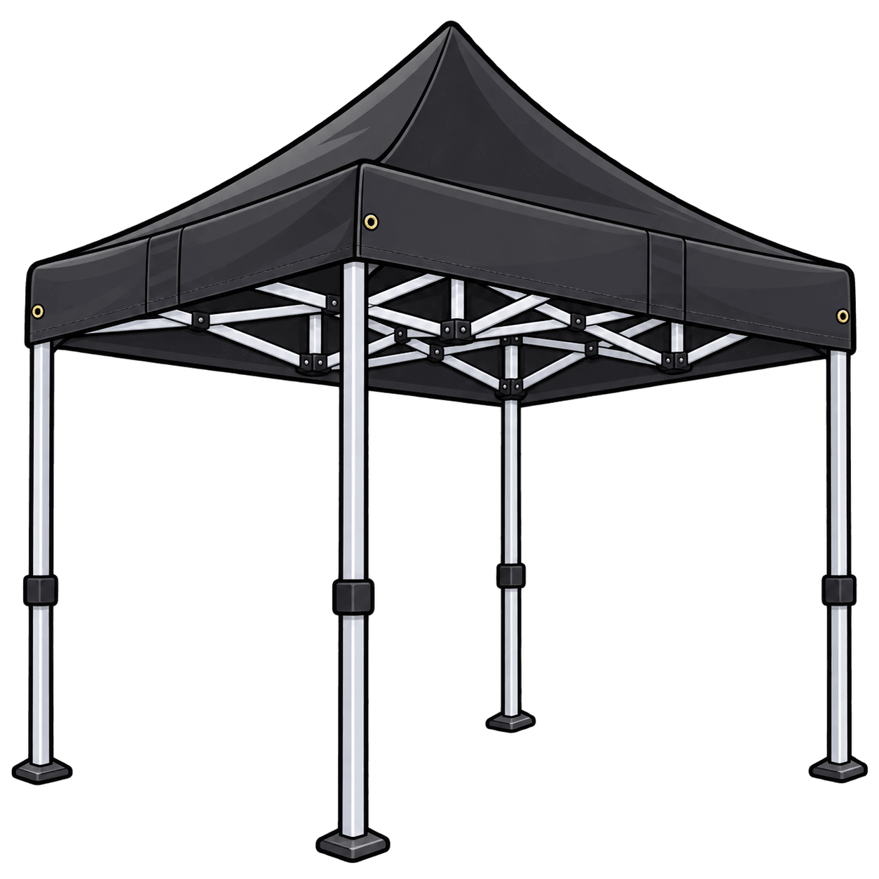 Selbst aufgebauter Faltpavillon